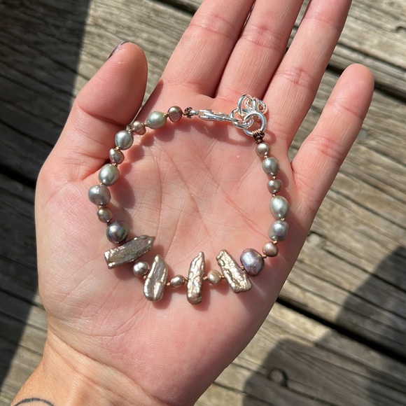 Champagne pearl bracelet - Picture 4 of 5